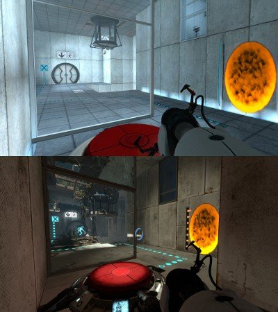 Some of the same test chambers from the first game.